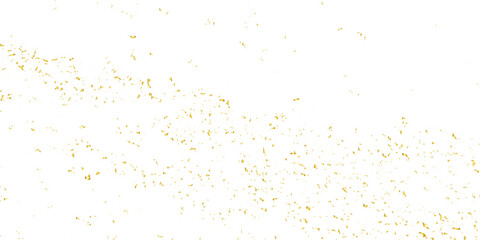 Doted and confetti golden glitter on transparent background. Shiny glittering dust. Gold glitter sparkle confetti that floats down falling. Vector illustration.	
