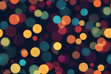 Colorful bokeh lights creating festive holiday background design