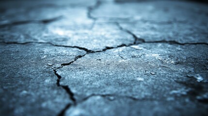 Obraz premium Cracked surface texture showing deep fissures and erosion