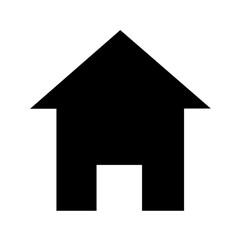 Home and black circle home porch vector icon.