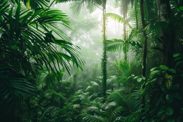 Minimalist view of tropical forest.