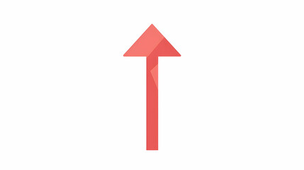 A simple red upward arrow symbolizing direction or movement.