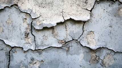 Fototapeta premium Cracked and weathered exterior wall surface texture
