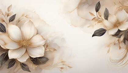 Papier dekoracyjny w kwiaty, jasna tapeta kwiatowa, abstrakcyjne tło kwiatowe, jasny, pastelowy kolor, kartka, puste miejsce na tekst lub zaproszenie