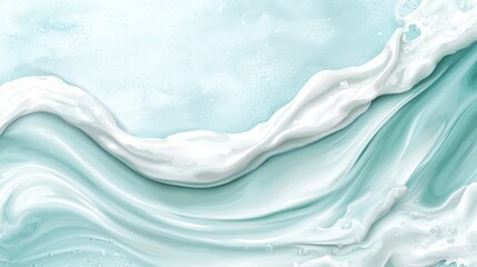 A blue and white background with a wave of water