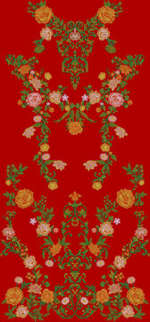 Indian Embroidery Neck and Border Design, Pattern, Patch, Embroidery Designs, Women Shirt Designs, Embroidery Allover Designs Embroidery Illustration, for Textile Clothing Design Manual artwork