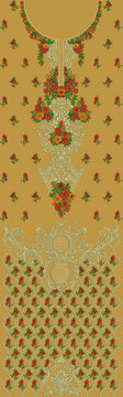Indian Embroidery Neck and Border Design, Pattern, Patch, Embroidery Designs, Women Shirt Designs, Embroidery Allover Designs Embroidery Illustration, for Textile Clothing Design Manual artwork