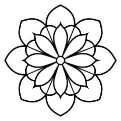 Mandala Canna Flower Art Vector