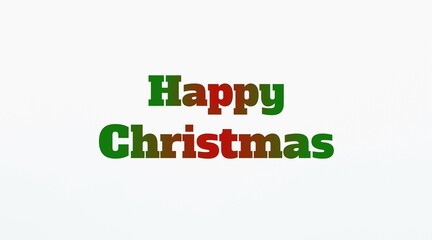 Happy christmas colorful greetings isolated on white color background