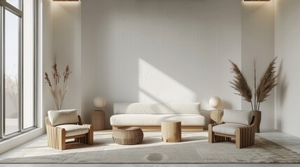 Serene Minimalist Living Room Interior Design