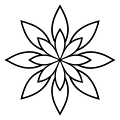 Mandala Canna Flower Art Vector