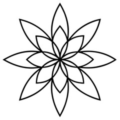Mandala Canna Flower Art Vector