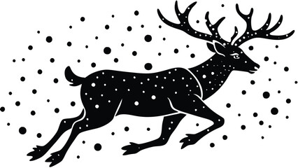 Reindeer Bounding Through the Snow