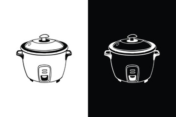 Rice cooker icon vector on White Background ,Vector Art Illustration on white background.