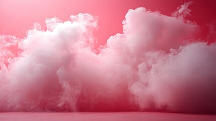 Naklejka premium Pink and white cloudscape.