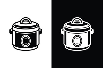 Slow cooker icon vector on White Background ,Vector Art Illustration on white background.