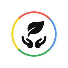 Leaf in Hands Icon
