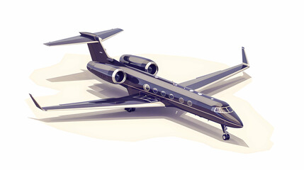 A sleek private jet on a light background, showcasing modern aviation design.