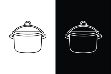 Saucepan icon vector on White Background ,Vector Art Illustration on white background.
