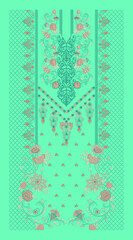 Indian Embroidery Neck and Border Design, Pattern, Patch, Embroidery Designs, Women Shirt Designs, Embroidery Allover Designs Embroidery Illustration, for Textile Clothing Design Manual artwork