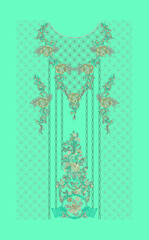 Indian Embroidery Neck and Border Design, Pattern, Patch, Embroidery Designs, Women Shirt Designs, Embroidery Allover Designs Embroidery Illustration, for Textile Clothing Design Manual artwork