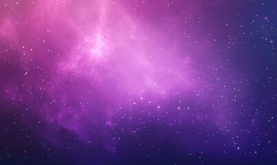 Majestic Sky with Aurora and Stars. Purple Northern Lights Banner with copy-space.