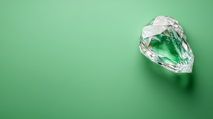 A green diamond on a green background