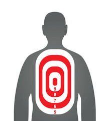 Shooting  target silhouette. vector illustration