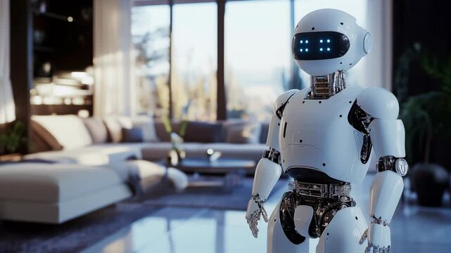 Domestic Robot in a Modern Apartment