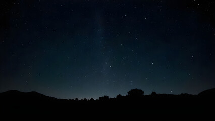 Fototapeta premium Majestic milky way shining over dark mountain range at night