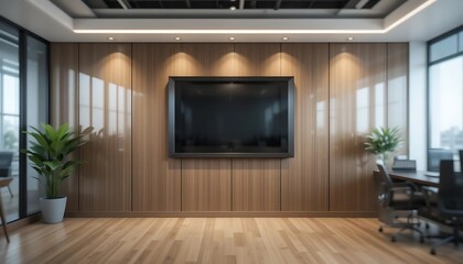 Fototapeta premium Title: Modern Office Meeting Room