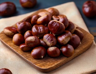 Fototapeta premium Generated image Chestnuts are a delightful snack during the colder months