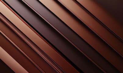 Obraz premium Parallel geometric lines intersecting in chocolate and mocha gradients, creating a sense of motion.