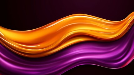 Obraz premium A purple and orange wave on a black background