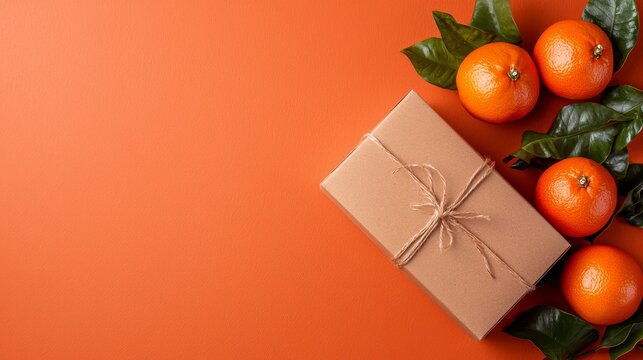 A gift wrapped in brown paper with a string tied around it