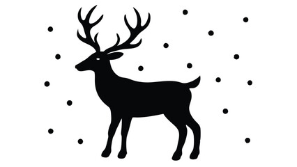 Reindeer in the Snow