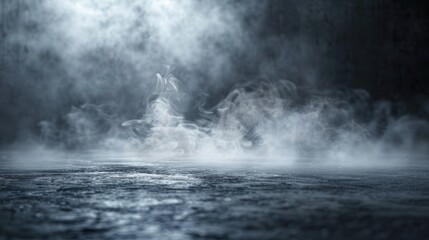 Fototapeta premium Mysterious Smoky Atmosphere: A Dark and Moody Scene