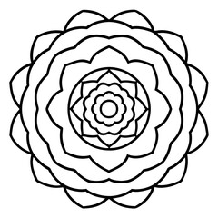 Ranunculus Flower Mandala Art Vector