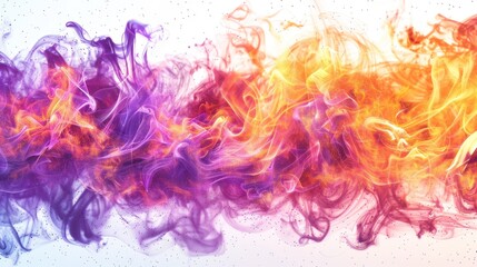 Fototapeta premium Abstract Colorful Smoke Swirls: A Vivid Symphony of Hues