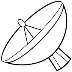 Satellite Dish Vector Icon Design
