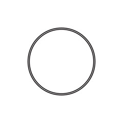 Black circle frame icon