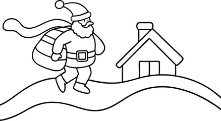 Santa Coming Down the Chimney