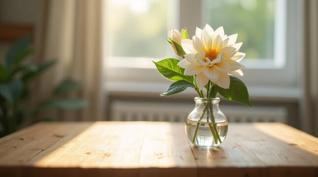 Single flower in a pot