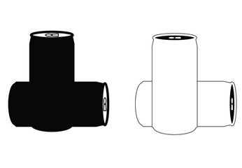 Soda can icon in flat style. vector eps10