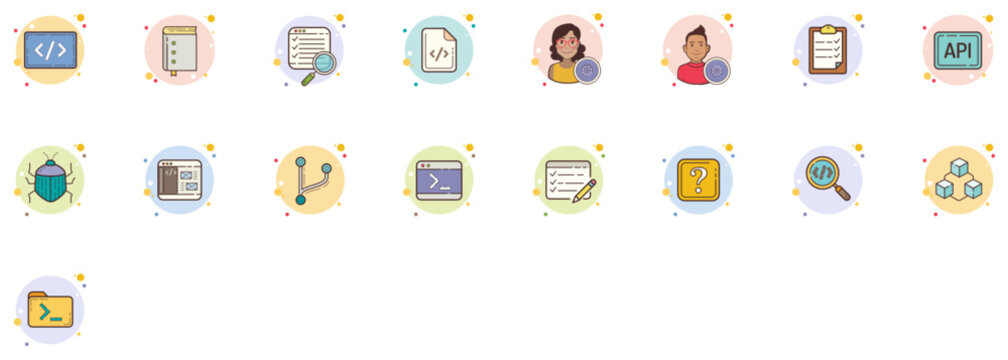 Set of Programming icons