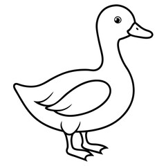 duck line art vector