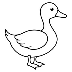 duck line art vector