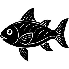 Trout fish silhouette vector illustrator