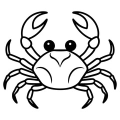 crab line art vector
