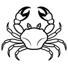 Fototapeta premium crab line art vector